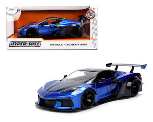 Jada 1:24 Chevrolet C8 Corvette Liberty Walk - Blue - Hyper-spec - Diecast