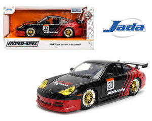 Jada 1:24 Porsche 911 Gt3 Rs (996) Advan - Black / Red - Hyper-spec - Diecast