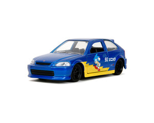 Jada 1:32 Classic Sonic The Hedgehog 1997 Honda Civic Type R - Hollywood Rides - Diecast