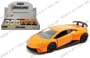 Jada 1:32 Display - Metals - Hyper-spec - 2017 Lamborghini Huracan Performante (matte Black, Yellow, Orange, White) - Diecast