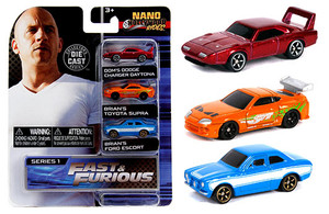 Jada Nano 1.65" Fast & Furious Series 3 - Hollywood Rides 3-pack - Diecast