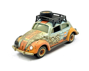 Johnny Lightning 1:64 1970 Volkswagen Beetle Gulf Weathered W/ Rack - Blue - Mijo Exclusives Limited 3,600 Pieces - Diecast