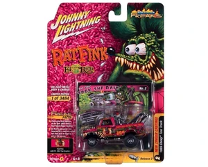 Johnny Lightning 1:64 Street Freaks 2023 Release 2 Version B - 1965 Chevrolet Wrecker Ratfink - Pink - Diecast