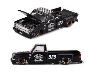 Kaido House X Mini Gt Chevrolet Silverado Dually Hot Rod V1 - Flat Black - Diecast