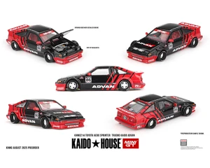 Kaido House X Mini Gt Toyota Ae86 Sprinter Trueno Kaido Advan - Red/black - Diecast
