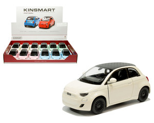 Kinsmart 1:28 2007 Fiat 500e 5" - Display Tray Set Of 12 - Diecast