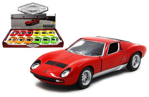 Kinsmart 1:32 1971 Lamborghini Miura P400 5" - Display Tray Set Of 12 - Diecast