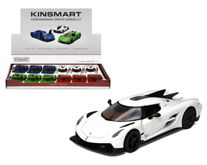 Kinsmart 1:36 Koenigsegg Jesko Absolut - 4 Colors - Display Tray Set Of 12 - Diecast