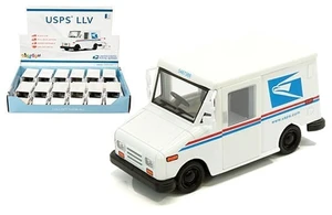 Kinsmart 1:36 Usps Llv Postal Service Truck - Display Tray Set Of 12 - Diecast