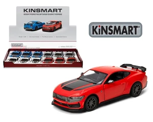 Kinsmart 1:38 2024 Ford Mustang Dark Horse - Display Tray Set Of 12 - Diecast