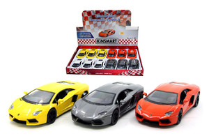 Kinsmart 1:38 Lamborghini Aventador Lp700-4 - Display Tray Set Of 12 - Diecast