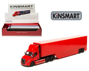 Kinsmart 1:62 Freightliner Ecascadia With Container - 4 Colors Plain - Display Tray Set Of 4 - Diecast
