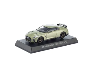 Kyosho 1:64 Mini Car & Book Nissan Gt-r T-spec Millenium Limited Edition - Jade Green - Diecast
