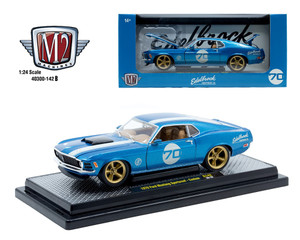 M2 Machines 1:24 1970 Ford Mustang - Blue - Release 142b - Diecast
