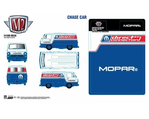 M2 Machines 1:64 1970 Dodge A100 Panel Van (red/white/blue) Mopar Direct Connection - Hobby Exclusive - Diecast