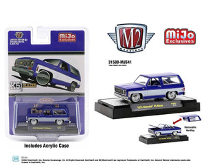 M2 Machines 1:64 1973 Chevrolet K5 Blazer Custom Violet White - Mijo Exclusives - Diecast