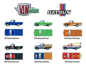 M2 Machines 1:64 Auto-trucks Hobby Exclusive Datsun Trucks Assortment (6 Styles) (limited Edition) - Diecast