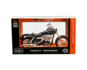 Maisto 1:12 2006 Fxdbi Dyna Street Bob - Dark Blue - Harley-davidson Custom Motorcycles - Diecast