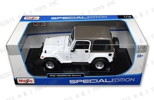 Maisto 1:18 Special Edition - Jeep Wrangler Sahara White With Grey Top - Diecast
