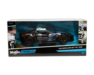 Maisto 1:24 2015 Chevrolet Corvette Z06 Police - Black - Design Authority - Diecast