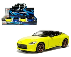 Maisto 1:24 2023 Nissan Z - Blue, Yellow - Special Edition - Display Tray Set Of 4 - Diecast