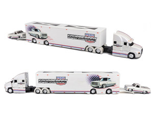 Maisto 1:64 Mijo Exclusives Mack Anthem & 1987 Chevrolet 1500 Pick-up Truck - Squarebody Usa - Design Transporters - Diecast