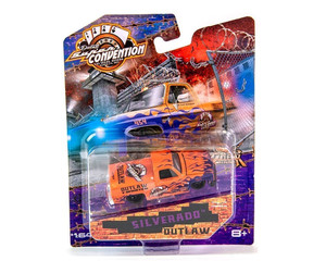Maisto 1:64 Supercon 2023 Exclusive Custom Chevrolet Silverado Outlaw- Orange - Diecast
