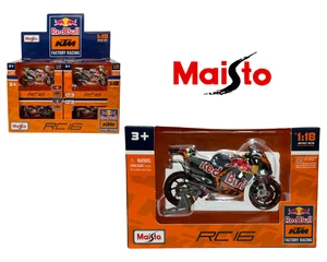 Maisto Motorcycles 1:18 Red Bull Ktm Rc16 Racing Moto Gp 2023 #33 Brad Binder - Table Top Display Box Set Of 12 - Diecast