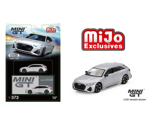 Mini Gt 1:64 Audi Rs 6 Avant Carbon Black Edition Florett Silver Limited Edition -mijo Exclusives - Diecast
