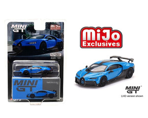Mini Gt 1:64 Bugatti Chiron Pur Sport Blue Limited Edition - Mijo Exclusive Usa - Diecast