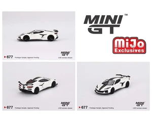 Mini Gt 1:64 Chevrolet Corvette Z06 2023 - Arctic White - Mijo Exclusives - Diecast