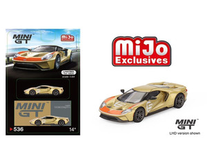 Mini Gt 1:64 Ford Gt Holman Moody Heritage Edition- Gold - Mijo Exclusives - Diecast