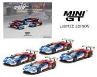 Mini Gt 1:64 Ford Gt Lmgte Pro #68 2016 24hr Le Mans Ford Chip Ganassi Team 4-car Set - Diecast