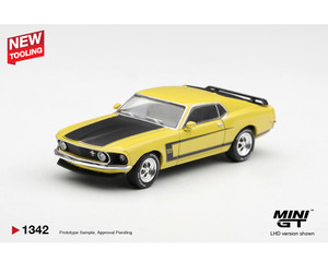Mini Gt 1:64 Ford Mustang Boss 302 1969 - Bright Yellow - Limited Edition - Diecast
