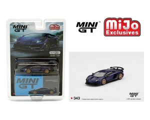 Mini Gt 1:64 Lamborghini Aventador Svj - Viola Aletheia - Mijo Exclusives - Limited To 4200 Pieces - Diecast