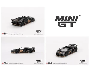 Mini Gt 1:64 Lamborghini Aventador Svj 63 Roadster Nero Aldebaran - Diecast