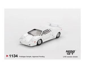Mini Gt 1:64 Lamborghini Countach 25th Anniversary - White - Limited Edition - Diecast