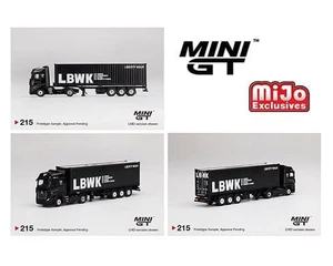 Mini Gt 1:64 Mercedes Benz Actros With 40² Dry Container Lbwk Liberty Walk Black Limited Edition - Diecast