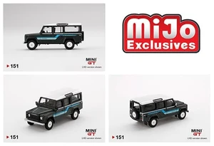 Mini Gt 1:64 Mijo Exclusive Usa 1985 Land Rover Defender 110 County Station Wagon Grey Limited Edition - Diecast