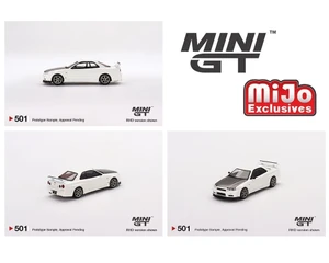 Mini Gt 1:64 Nissan Skyline Gt-r (r34) V-spec Ii N1 (white) - Mijo Exclusives Usa - Diecast