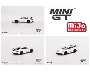 Mini Gt 1:64 Porsche 911 (992) Gt3 White - Mijo Exclusive - Diecast