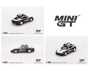 Mini Gt 1:64 Porsche 911 Dakar Rallye Design Package White/gentian Blue Metallic - Diecast