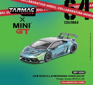 Mini Gt 1:64 Tarmac Works Exclusive Lb-works Lamborghini Huracan Gt Lhd Special Magic Green Color Limited Edition - Diecast
