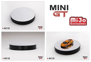 Mini Gt 5" Display Turntable Black With Mirror Surface - Diecast