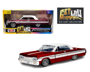 Motormax 1:24 1964 Chevrolet Impala Ss Lowrider - Red/white - Kult Klassics - Diecast