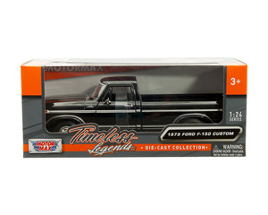 Motormax 1:24 1979 Ford F-150 Custom - Black - Timeless Legends - Diecast
