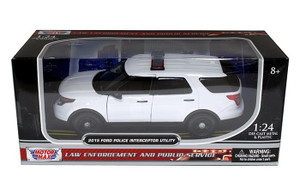 Motormax 1:24 2015 Ford Police Interceptor Utility With Lightbar - Law Enforcement - Diecast