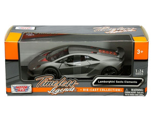 Motormax 1:24 Lamborghini Sesto Elemento - Matte Dark Grey - Timeless Legends - Diecast