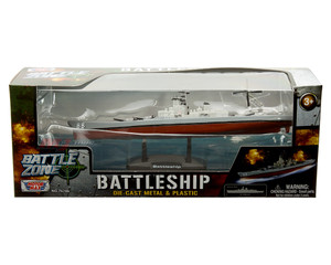 Motormax Battle Zone 9" Battleship With Stand - Diecast