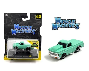 Muscle Machines 1:64 1972 Chevrolet C10 Pickup - Green - Diecast